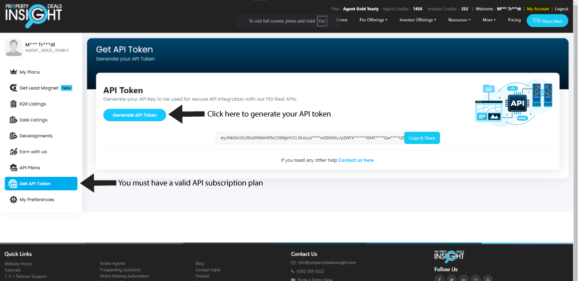 get api token screenshot