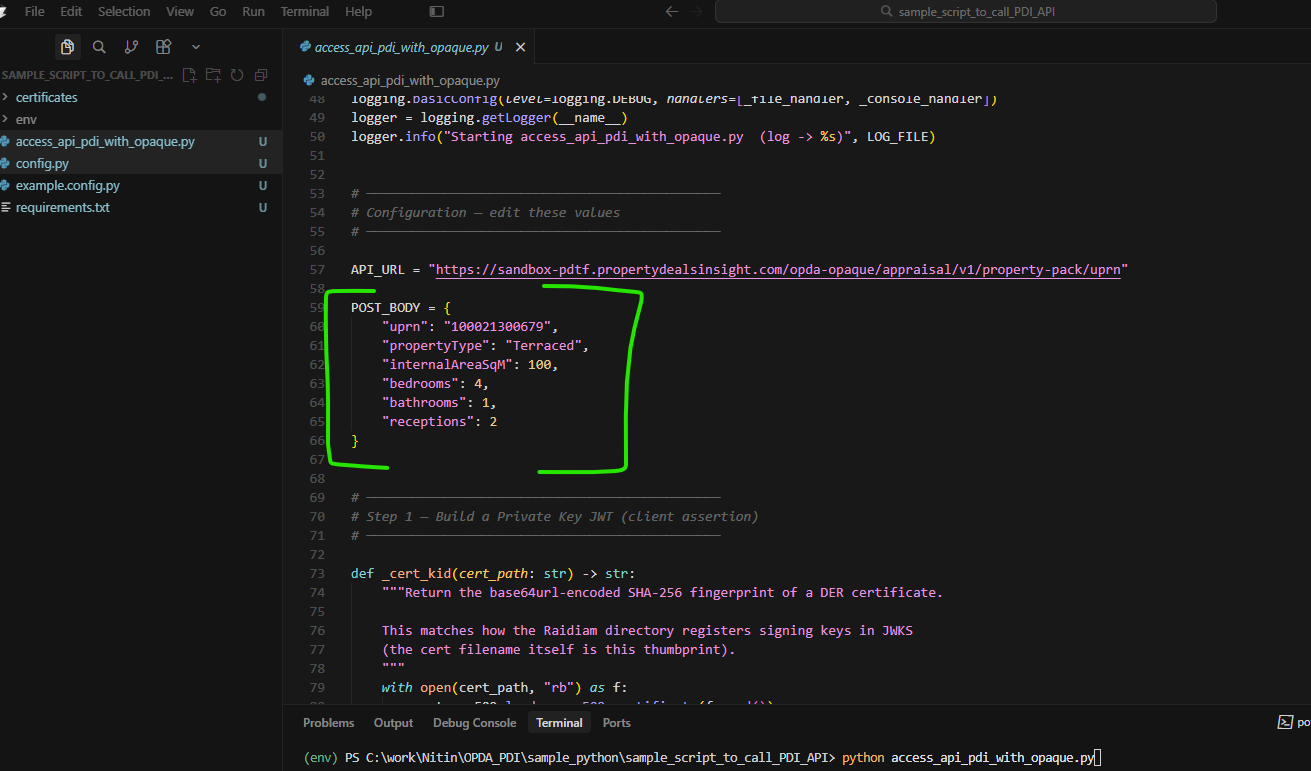 Request payload in script